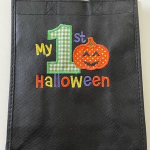 Embroidered trick or treat bag